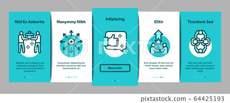 Collaboration Work Onboarding Elements Icons Set Vector Collaboration Work Onboarding Elements Icons Set Vector 64425193