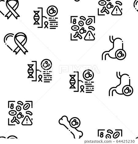 Cancer Human Disease Seamless Pattern Vector 64425230