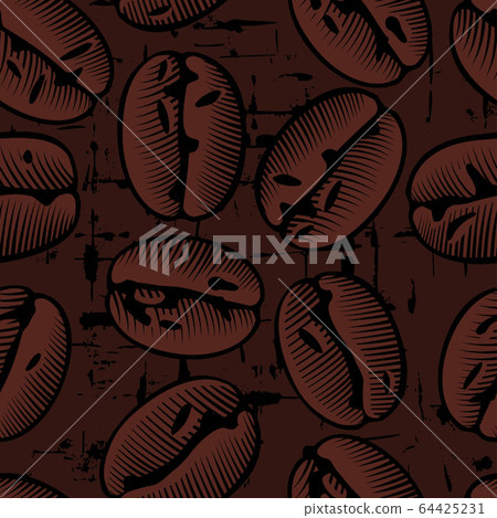 Roasted coffee beans. 64425231