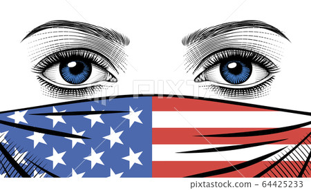 COVID-19 coronavirus in USA. 64425233