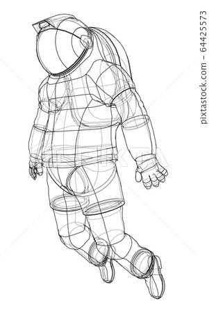 Astronaut concept. Vector rendering of 3d 64425573