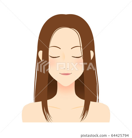 Female beauty long hair illustration 64425794
