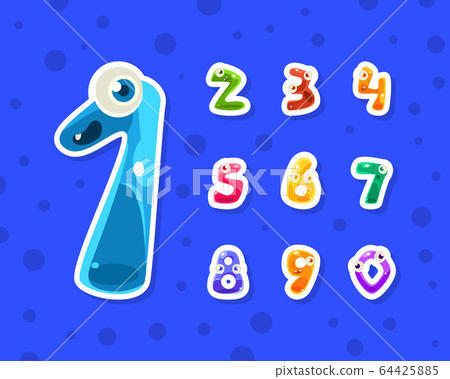 Jelly Colorful Numbers Cute Cartoon Characters Collection Vector Illustration Jelly Colorful Numbers Cute Cartoon Characters Collection Vector Illustration 64425885