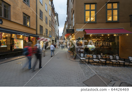 Old street in the center of Stockholm Old street in the center of Stockholm 64426469