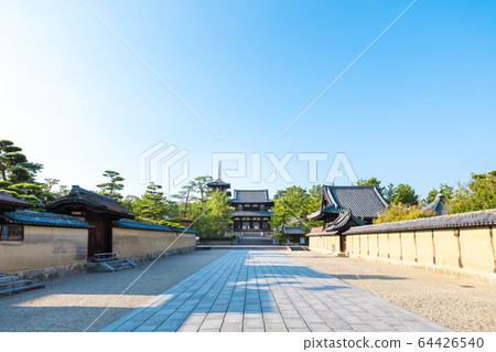 Horyuji Temple precinct scenery Nakamon and five-storied pagoda (Ikaruga Town, Ikoma District, Nara Prefecture) 64426540