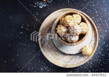Traditional italian cookies with coconut Traditional italian cookies with coconut 64427612