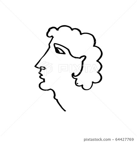Modern abstract line face portrait, linear brush art. Picasso inspired style. Lineart human symbol, contemporary cubism sketch, ink painting. Abstract t-shirt print. Vector illustration Modern abstract line face portrait, linear brush art. Picasso inspired style. Lineart human symbol, contemporary cubism sketch, ink painting. Abstract t-shirt print. Vector illustration 64427769