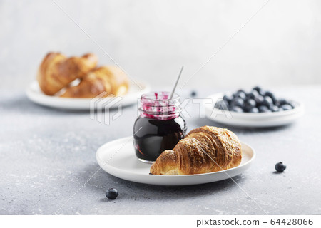 croissant and blueberry jam croissant and blueberry jam 64428066