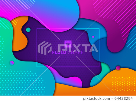 Abstract trendy fluid gradient shape vibrant color Abstract trendy fluid gradient shape vibrant color 64428294