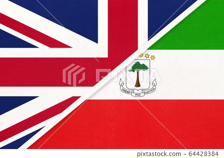 United Kingdom vs Equatorial Guinea national flag 64428384