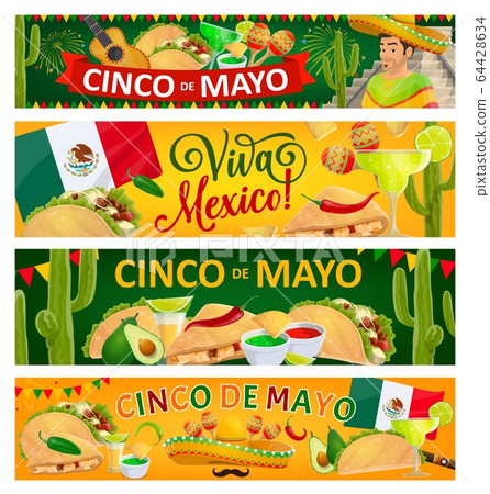 Cinco de Mayo holiday vector banners Cinco de Mayo holiday vector banners 64428634