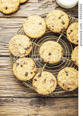 Sweet cookies with chocolate Sweet cookies with chocolate 64428988