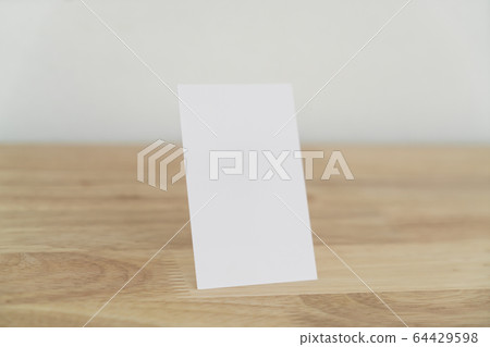 Blank business cards on wooden surface. Blank business cards on wooden surface. 64429598