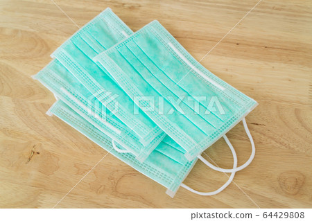 Surgical mask. Medical mask. Face mask protection against pollution, virus, flu and Coronavirus  64429808