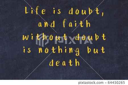 Chalk wise inscription on black chalkboard Chalk wise inscription on black chalkboard 64430265