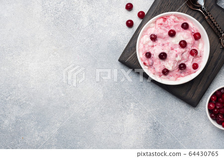 Cottage cheese dessert of yogurt jam and Cottage cheese dessert of yogurt jam and 64430765