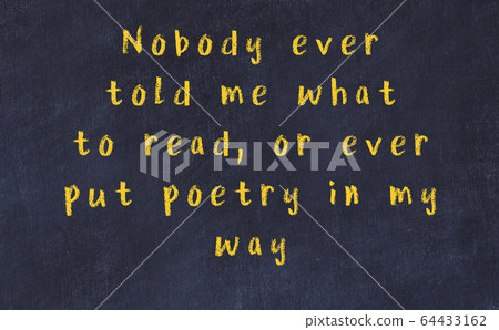 Chalk wise inscription on black chalkboard 64433162