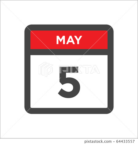 May 5 calendar icon w day of month May 5 calendar icon w day of month 64433557