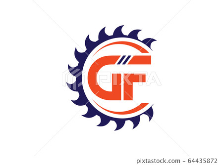 Initial Monogram Letter GF Logo Design Vector Template. GF Letter Logo Design 64435872