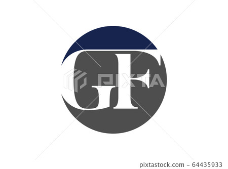 Initial Monogram Letter GF Logo Design Vector Template. GF Letter Logo Design 64435933