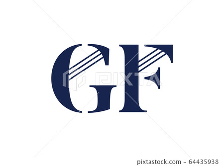 Initial Monogram Letter GF Logo Design Vector Template. GF Letter Logo Design 64435938