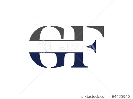 Initial Monogram Letter GF Logo Design Vector Template. GF Letter Logo Design 64435940
