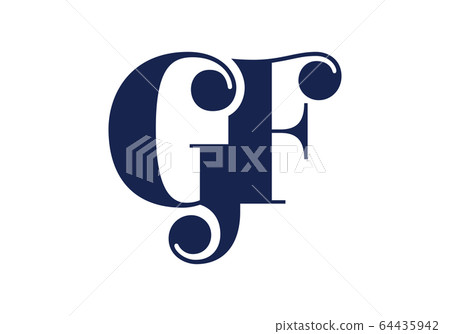 Initial Monogram Letter GF Logo Design Vector Template. GF Letter Logo Design 64435942