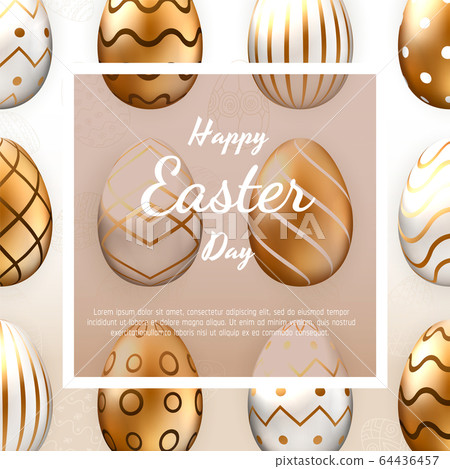 Easter card with square frame Easter card with square frame 64436457