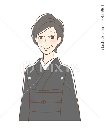 Smiling mourning woman Smiling mourning woman 64436961