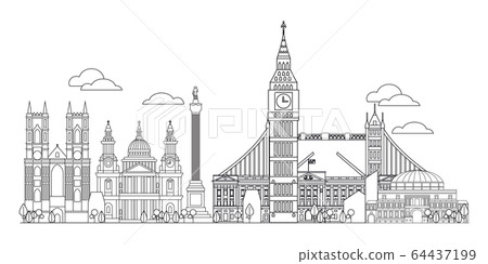 London skyline line art 4 London skyline line art 4 64437199