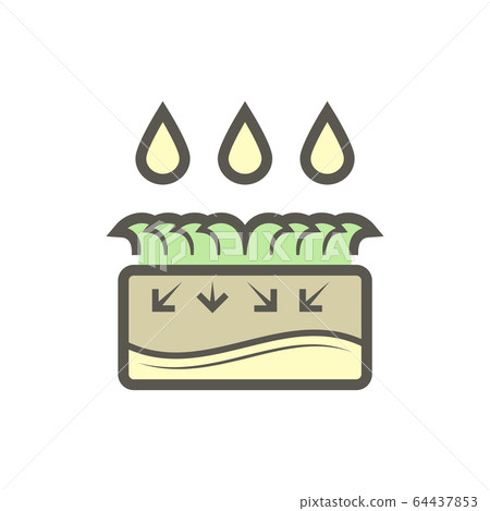Garden drainage system and pipe vector icon set 64437853
