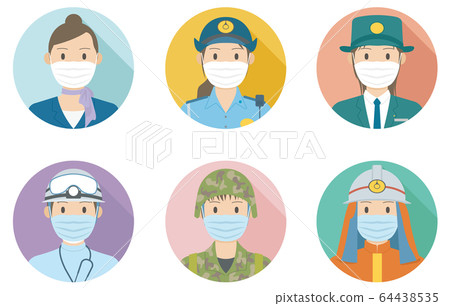 人icon_mask穿著_職業_制服_女性02 人icon_mask穿著_職業_制服_女性02 64438535