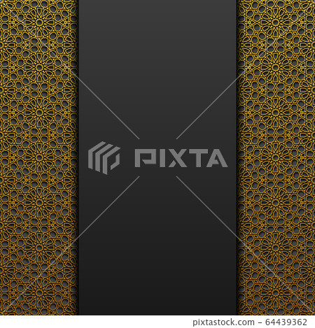Background with traditional ornament. Vector illustration. 64439362