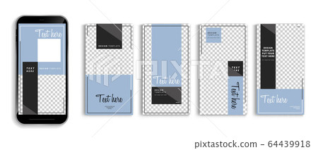 Editable story mockup templates for smartphone vector design. Editable story mockup templates for smartphone vector design. 64439918