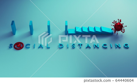 Social distance concept. Social distance concept. 64440604