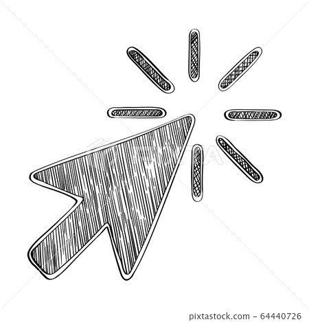 Doodle click arrow icon. - Stock Illustration [64440726] - PIXTA