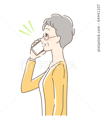 淺談智能手機一個女人的側面 64441107