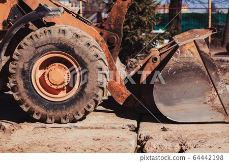 excavator with a bucket excavator with a bucket 64442198