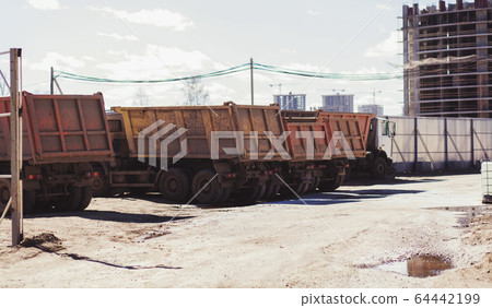 lots of big trucks lots of big trucks 64442199