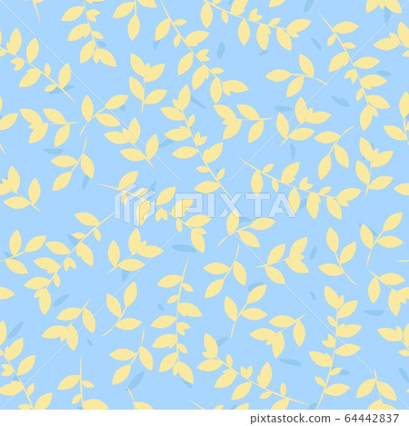 Leaves pattern. Vector seamless botanic texture. Leaves pattern. Vector seamless botanic texture. 64442837