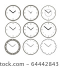 Wall clock set. Vector clocks icons. Vector 64442843