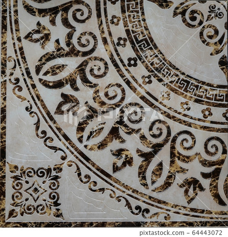 tiles with a floral geometric pattern, square shape tiles with a floral geometric pattern, square shape 64443072