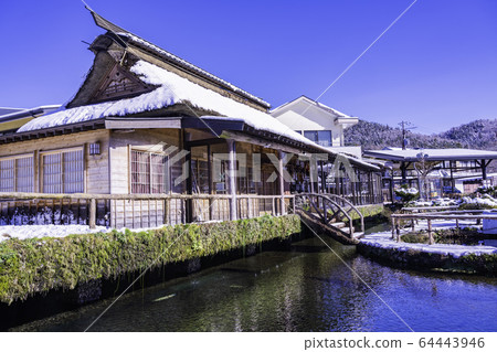 （山梨縣）春雪忍野八海忍野草公園 64443946