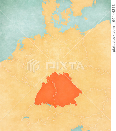 Map of Germany - Bavaria and Baden-Wurttemberg Map of Germany - Bavaria and Baden-Wurttemberg 64444258