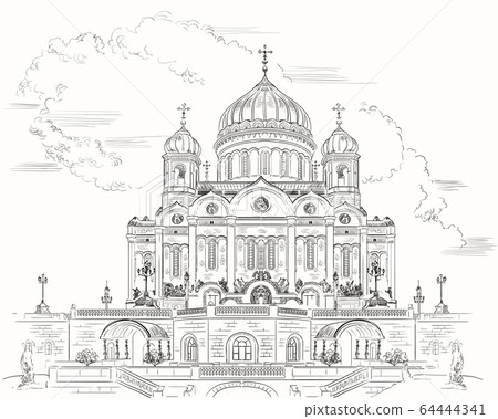Vector hand drawing Moscow-10 Vector hand drawing Moscow-10 64444341