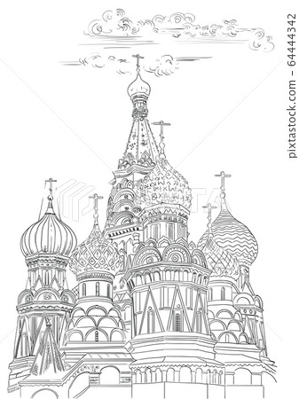 Vector hand drawing Moscow-6 Vector hand drawing Moscow-6 64444342