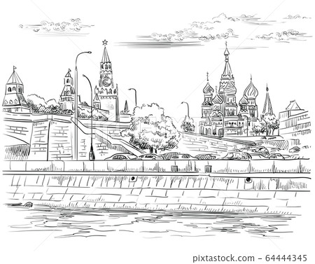 Vector hand drawing Moscow-4 64444345