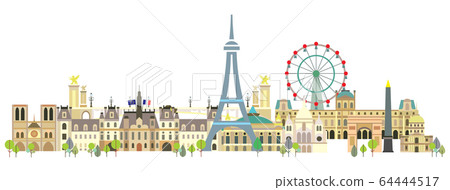 Paris colorful vector 3 - Stock Illustration [64444517] - PIXTA