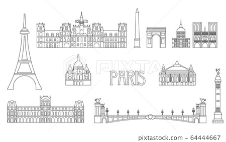 Paris Skyline line art 8 64444667