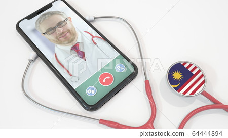 Doctor On The Screen Of Smartphone And The Stock Illustration 64444894 Pixta